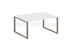 Стол переговорный (1 столешница) METAL SYSTEM STYLE БО.ПРГ-1.4 Белый / Мокко металл фото