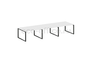 Стол переговорный (3 столешницы) METAL SYSTEM STYLE БО.ПРГ-3.3 Белый / Антрацит металл фото
