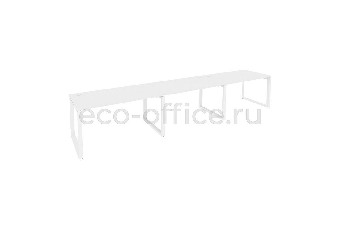 Рабочая станция на O-образном м/к ONIX O.MO-RS-3.3.8 Белый Бриллиант / Белый металл  купить в Москве