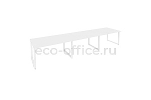 Стол переговорный (3 столешницы) ONIX O.MO-PRG-3.3 Белый Бриллиант / Белый металл фото