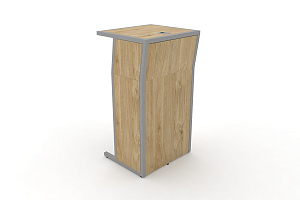 Трибуна DESK DK-TR Тиквуд Светлый / Серый металл фото