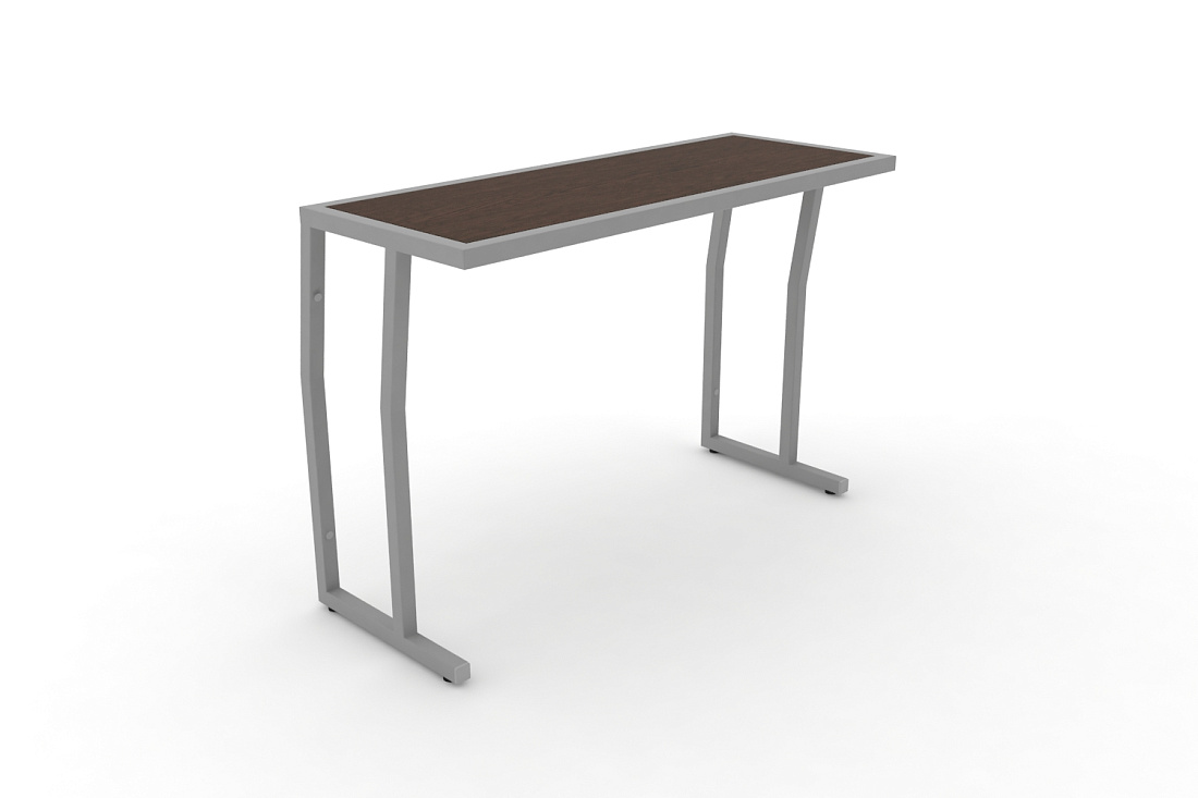 Стол учебный двухместный без царги DESK DK-1100S Венге / Серый Металл  стоимость