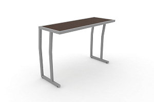 Стол учебный двухместный DESK DK-1100S Венге Цаво / Серый металл фото