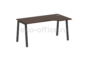 Стол криволинейный правый METAL SYSTEM STYLE БА.СА-1 (R) Венге Цаво / Антрацит металл фото