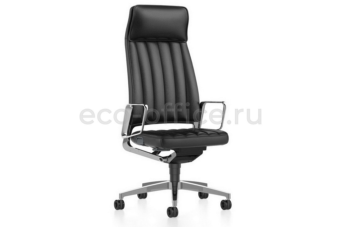 Кресло руководителя Interstuhl VINTAGE Чёрная кожа с перфорацией купить в Москве