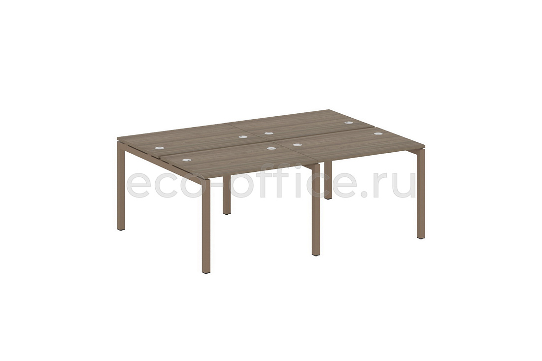 Рабочая станция на 4 рабочих места METAL SYSTEM QUATTRO 5x5 50БП.СМ-4.1 Вяз Благородный / Мокко металл  стоимость
