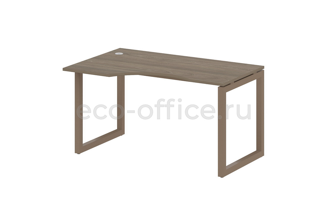 Стол криволинейный левый METAL SYSTEM QUATTRO 5x5 50БО.СА-2 Л Вяз Благородный / Мокко металл  стоимость