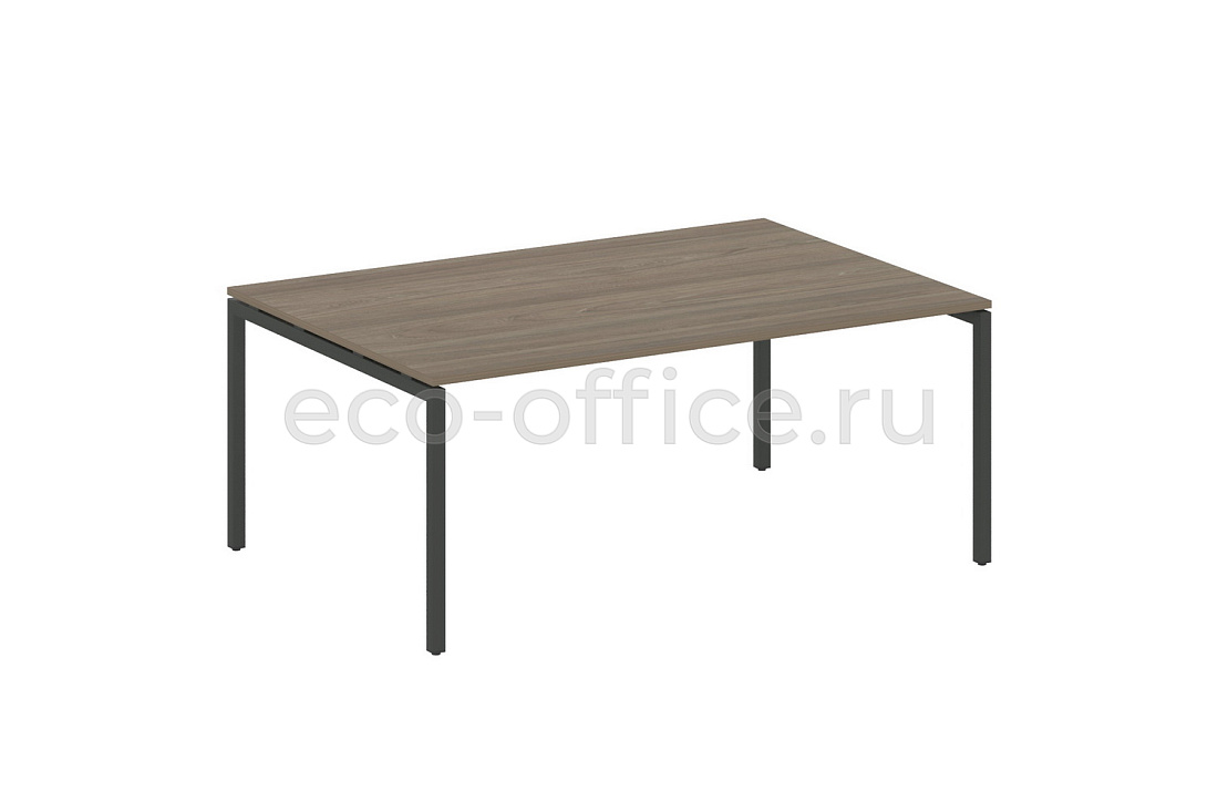 Стол переговорный (1 столешница) METAL SYSTEM QUATTRO 4x4 40БП.ПРГ-1.5 Вяз Благородный / Антрацит металл   стоимость