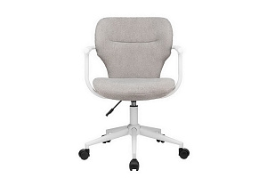 Кресло ECO-CHAIR PATRICK W-237 Серая ткань / Белый каркас фото