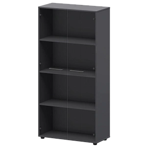 Шкаф высокий со стеклом Protech СМШ48S Графит фото