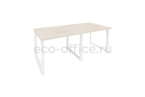Стол переговорный (2 столешницы) ONIX O.MO-PRG-2.1 Денвер Светлый / Белый металл фото