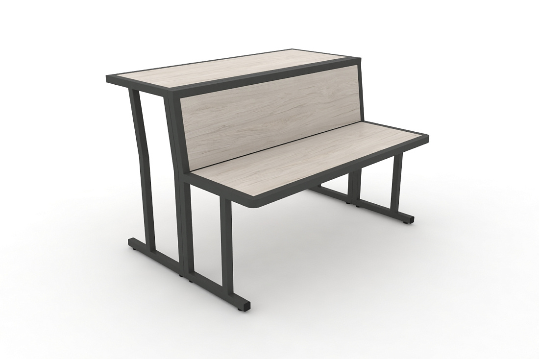 Комплект учебный скамья со столом DESK DKN-1500LS Денвер Светлый / Антрацит Металл  стоимость