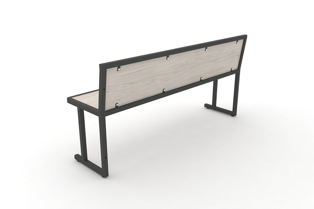 Скамья учебная трехместная DESK DK-1500L Денвер Светлый / Антрацит Металл  стоимость