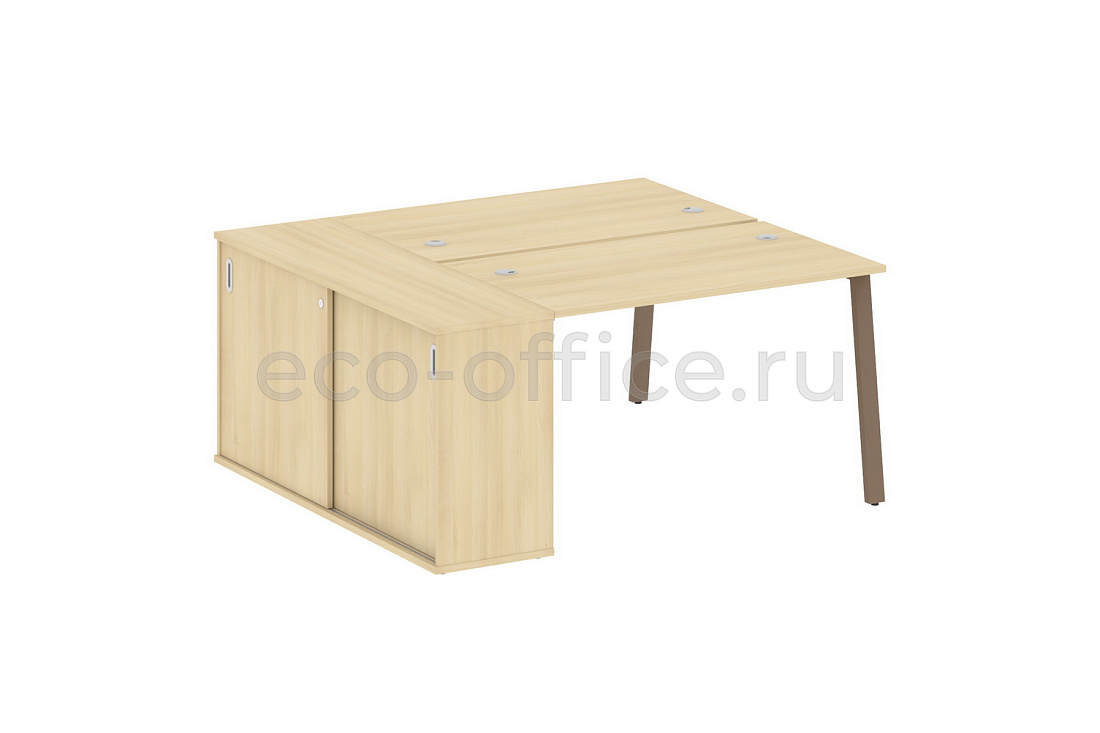 Рабочая станция с опорным шкафом-купе METAL SYSTEM STYLE БА.РС-СШК-1.2 Акация Лорка / Мокко металл  стоимость