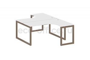 Рабочая станция криволинейная METAL SYSTEM QUATTRO 5x5 50БО.РАС-СА-2.4 Белый / Мокко металл фото