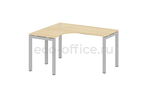 Стол криволинейный левый METAL SYSTEM QUATTRO 5x5 50БП.СА-3 Л Акация Лорка / Серый металл фото