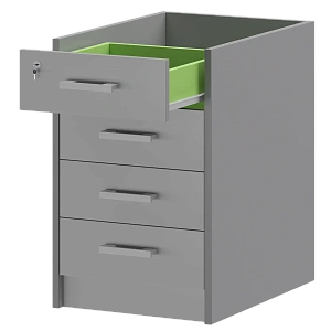 Корпус тумбы приставной Protech АТ-07 Серый фото