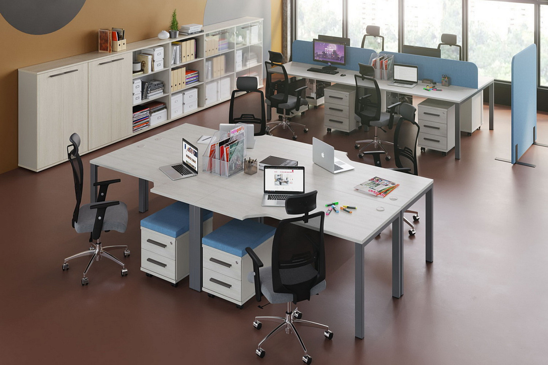 мебель для персонала new line дуб шамони светлый фото