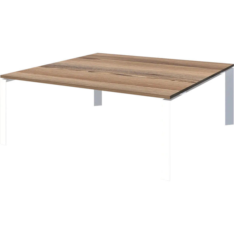 стол переговорный на металлокаркасе protech нтмп.п.200.11 дуб сафари/белый фото