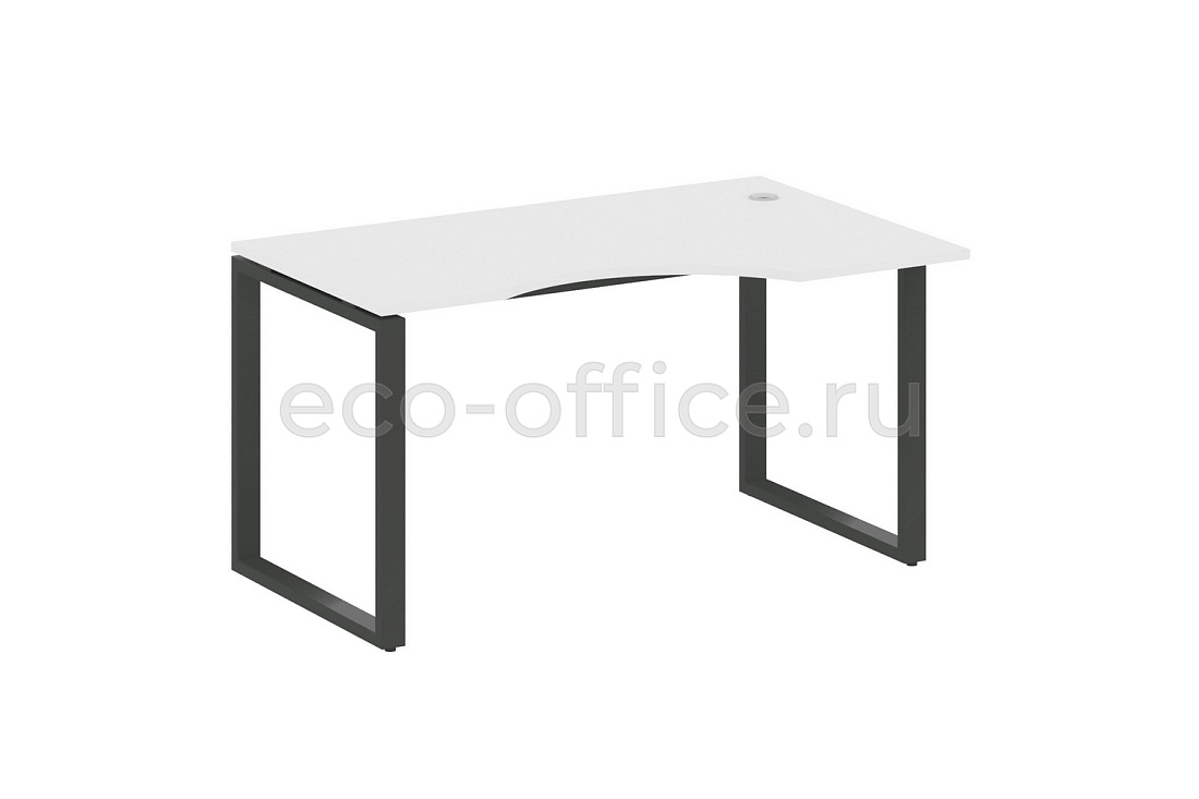 Стол криволинейный правый METAL SYSTEM STYLE БО.СА-2 (R) Белый / Антрацит металл  стоимость