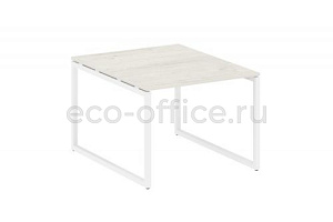 Стол переговорный (1 столешница) METAL SYSTEM QUATTRO 4x4 40БО.ПРГ-1.1 Дуб Наварра / Белый металл фото