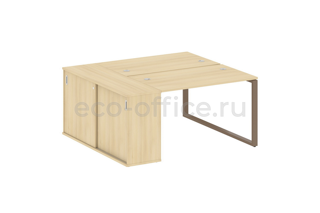 Рабочая станция с опорным шкафом-купе METAL SYSTEM STYLE БО.РС-СШК-1.2 Акация Лорка / Мокко металл  стоимость