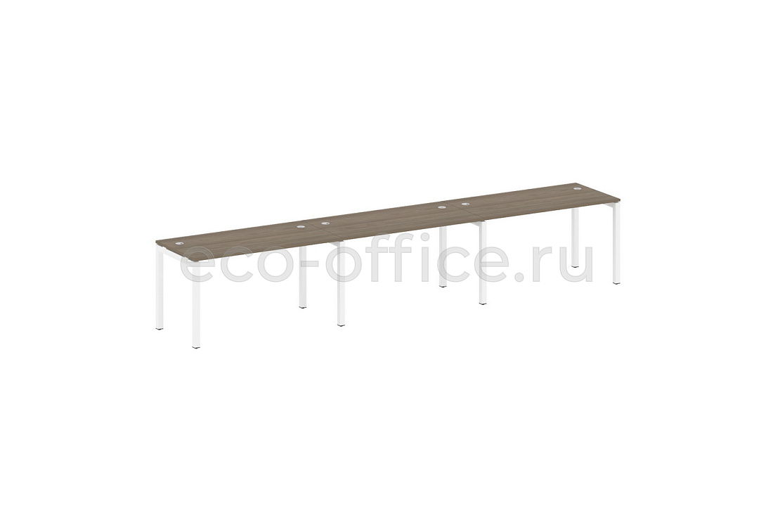 Рабочая станция на 3 рабочих места METAL SYSTEM QUATTRO 5x5 50БП.СМ-3.3 Вяз Благородный / Белый металл  стоимость