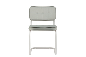 Конференц-кресло ECO-CHAIR COLOMBO Comfort CLM-05 Серый велюр / Белый металл фото