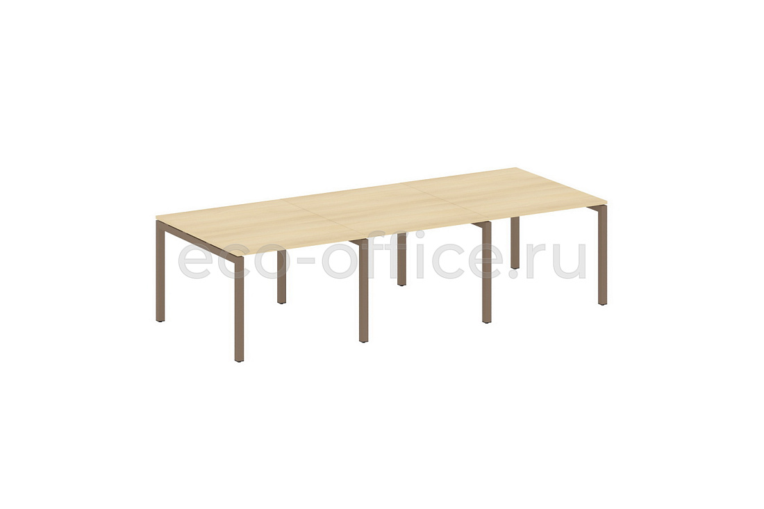 Стол переговорный (3 столешницы) METAL SYSTEM QUATTRO 5x5 50БП.ПРГ-3.1 Акация Лорка / Мокко металл  стоимость