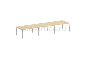 Стол переговорный (3 столешницы) METAL SYSTEM STYLE БА.ПРГ-3.4 Акация Лорка / Серый металл фото
