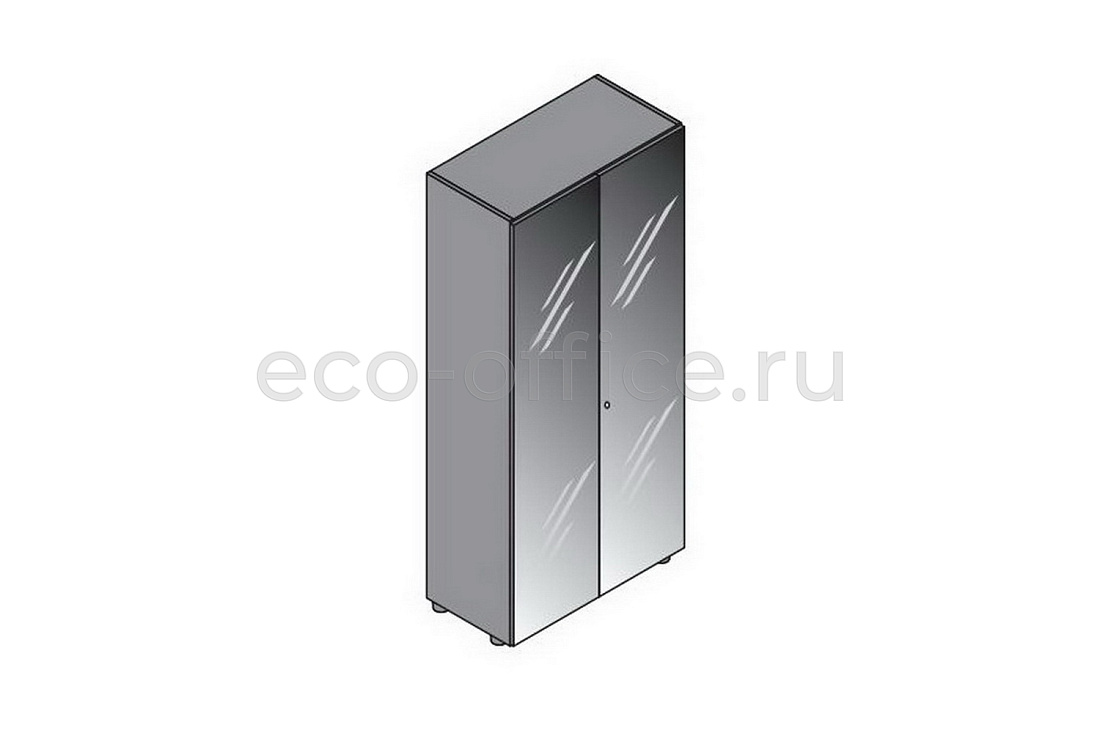 Шкаф высокий c двумя стеклянными дверцами E.O.S. 118298 Black (Cod.10) / Black (Cod.51)  стоимость