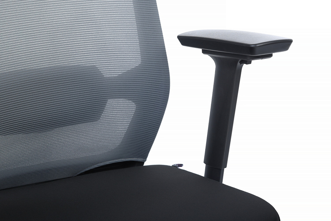 Кресло RV Chair FIX 851E-3D-M3 Серая сетка / Чёрная ткань  стоимость