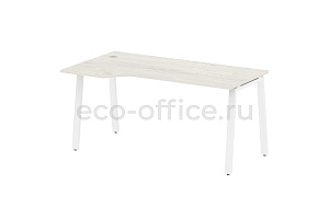 Стол криволинейный левый METAL SYSTEM STYLE БА.СА-1 (L) Дуб Наварра / Белый металл фото