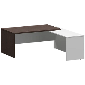 Стол руководителя правый Protech KZP-18R Дуб венге/Белый фото