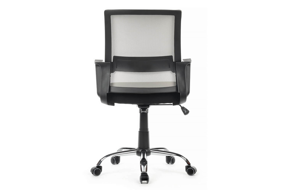 кресло rv chair mint 1029mb серая сетка / чёрная ткань фото