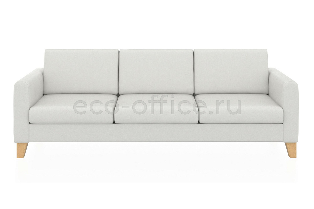Трехместный диван БЕРГЕН экокожа Euroline 920 Ультра белый купить в Москве