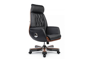 Кресло руководителя RV Design BYRON YS1505A Чёрная кожа фото