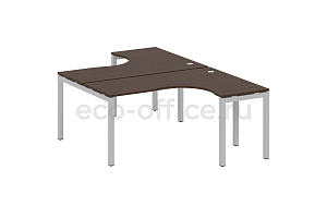 Рабочая станция криволинейная METAL SYSTEM QUATTRO 5x5 50БП.РАС-СА-2.4 Венге Цаво / Серый металл фото