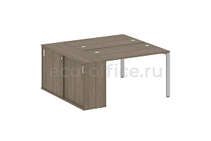 Рабочая станция с опорным шкафом-купе METAL SYSTEM STYLE БП.РС-СШК-1.2 Вяз Благородный / Серый металл фото