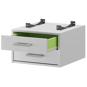 Тумба подвесная для столов на м/каркасе гл.600 мм Protech АМТ2-02.60 Белый фото