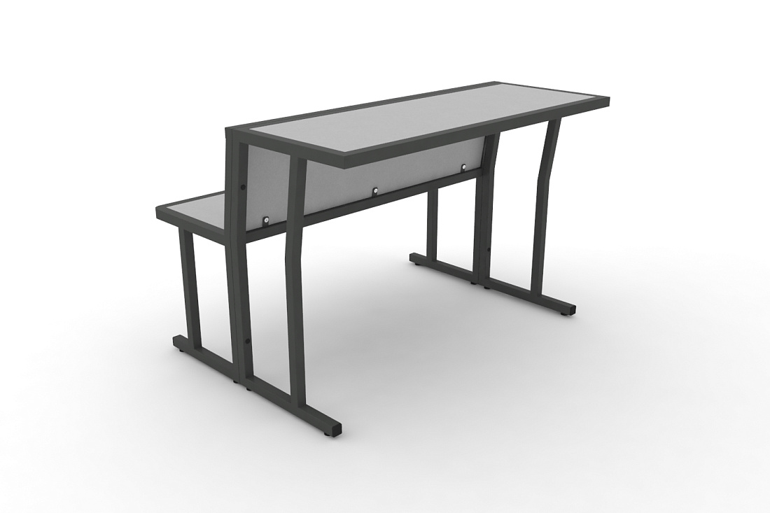 Комплект скамья со столом DESK DKN-1100LS Серый / Антрацит Металл  стоимость