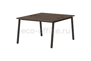 Стол-тандем на металлокаркасе LAVANA STEEL T-138 Таксония Тёмная фото