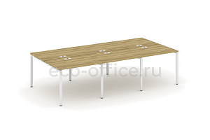 Рабочая станция на 6 мест CONCEPT CN.DRS-009 Дуб Винченцо / Белый металл фото