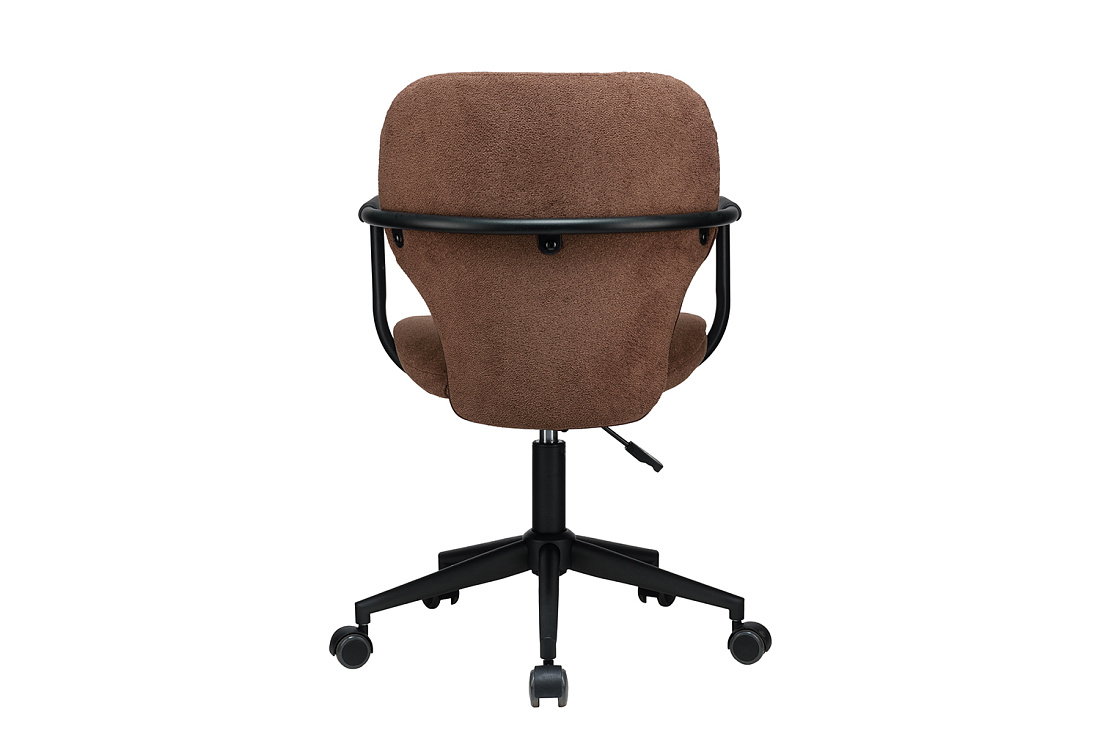 кресло eco-chair patrick w-237 коричневая ткань / чёрный каркас фото