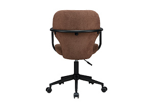 Кресло ECO-CHAIR PATRICK W-237 Коричневая ткань / Чёрный каркас фото