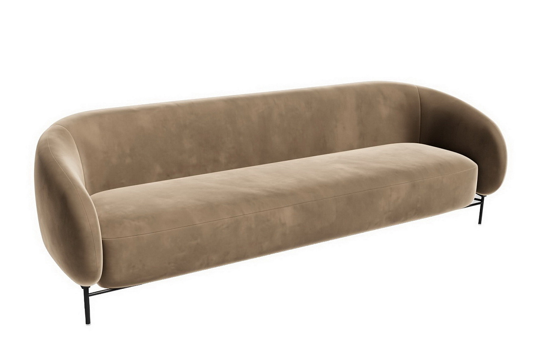 диван трёхместный belt blt-3 велюр ness 006 фото