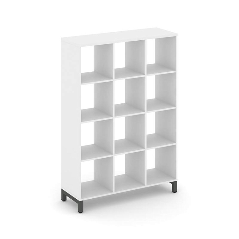 каркас стеллажа 4 яр. style project sn.ks-430 белый/металл антрацит фото
