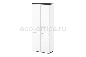 Шкаф для документов закрытый SENTIDA S-602 Дуб Честерфилд / Белый фото