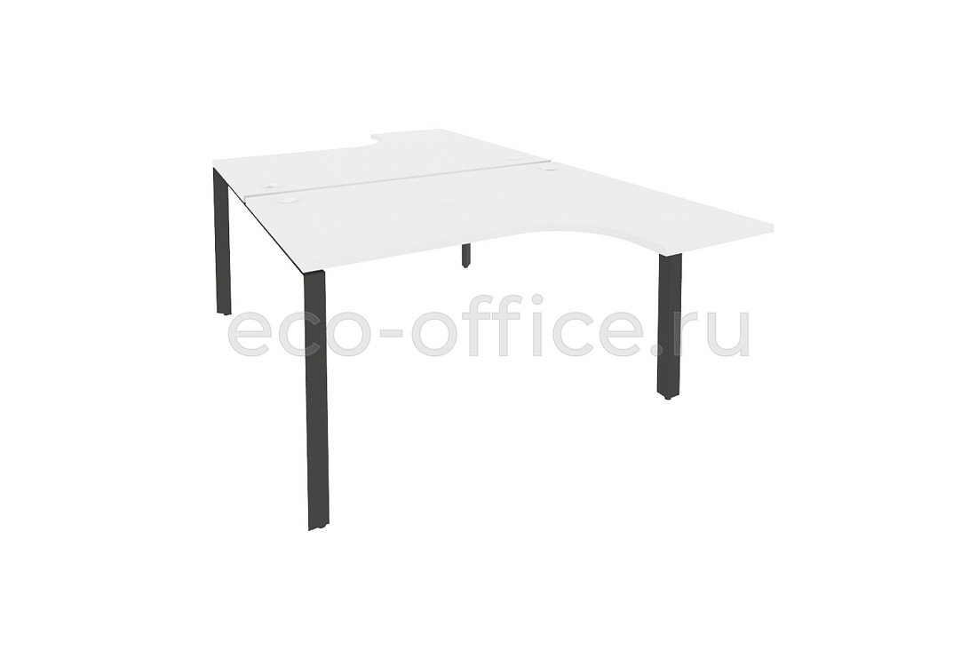 Рабочая станция на П-образном м/к ONIX O.MP-D.SA-3 Белый Бриллиант / Антрацит металл  купить в Москве