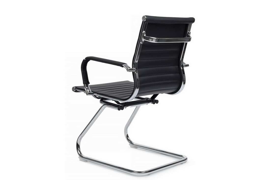 Конференц-кресло RV Chair HUGO 6002-3EC Чёрная экокожа  стоимость